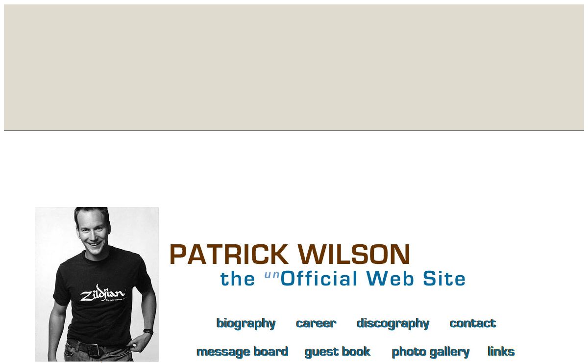 The unOfficial Patrick Wilson Website :: HOME