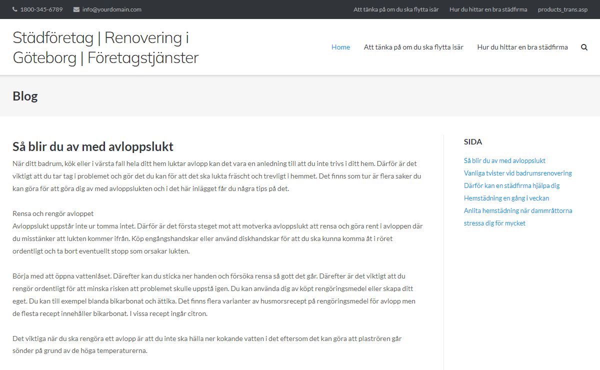 Städföretag i Stockholm & Göteborg | Företagstjänster