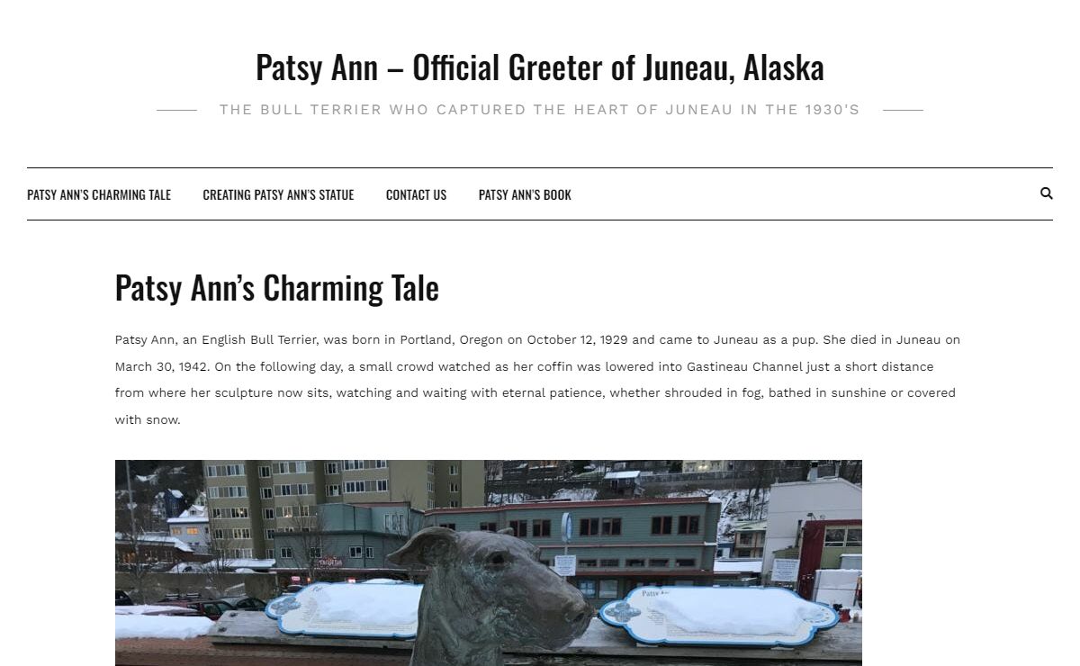 Patsy Ann – Official Greeter of Juneau, Alaska – The bull terrier who captured the heart of Juneau in the 1930's