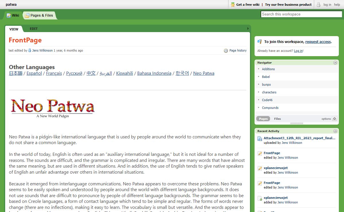 patwa / FrontPage
