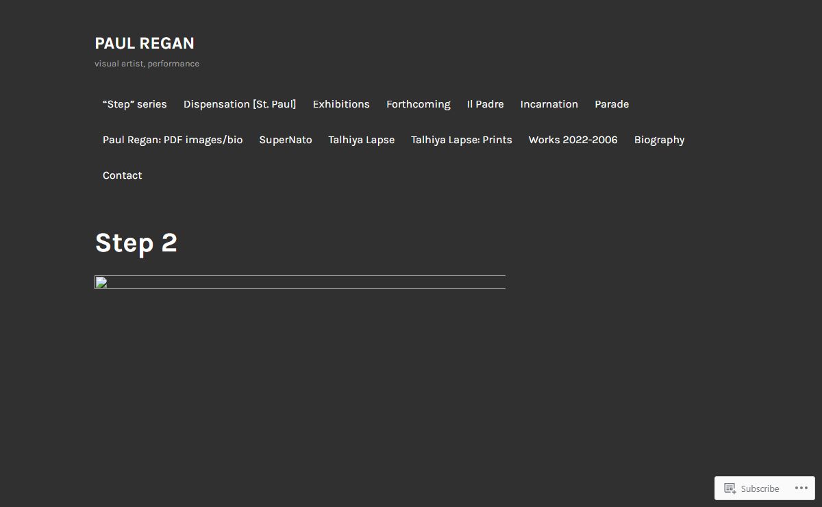 PAUL REGAN – visual artist, performance