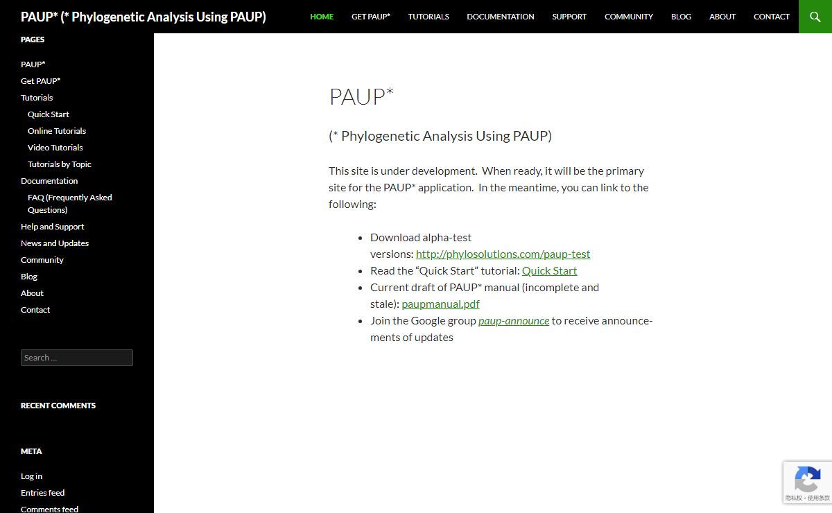 PAUP* (* Phylogenetic Analysis Using PAUP)
