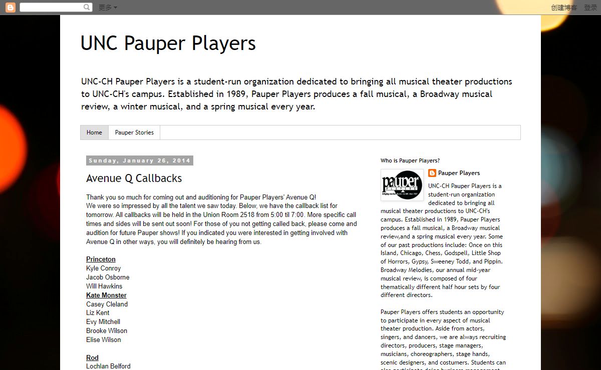 UNC Pauper Players