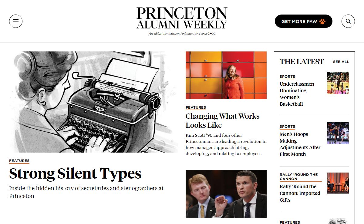 HOMEPAGE | Princeton Alumni Weekly