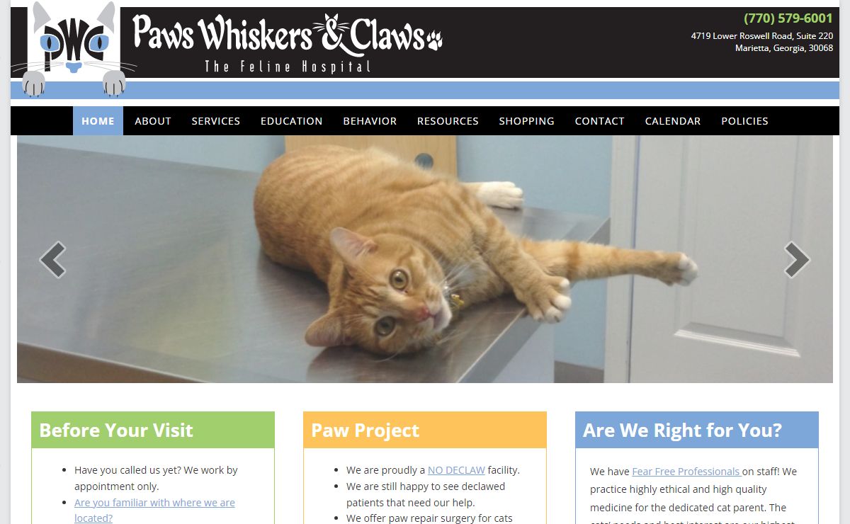 Home - Dr. Stephanie Globerman - Paws Whiskers & Claws, The Feline Hospital