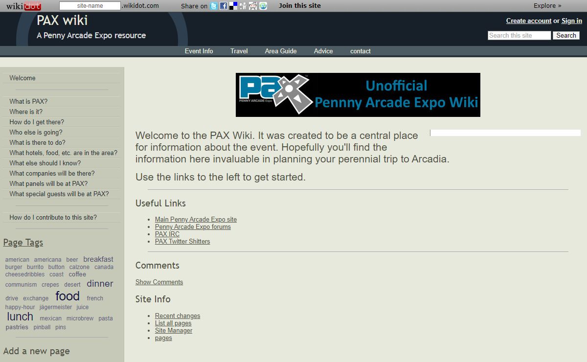 PAX wiki