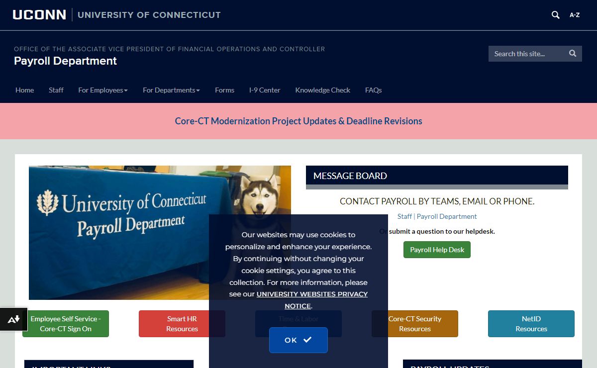 Home | Payroll Department