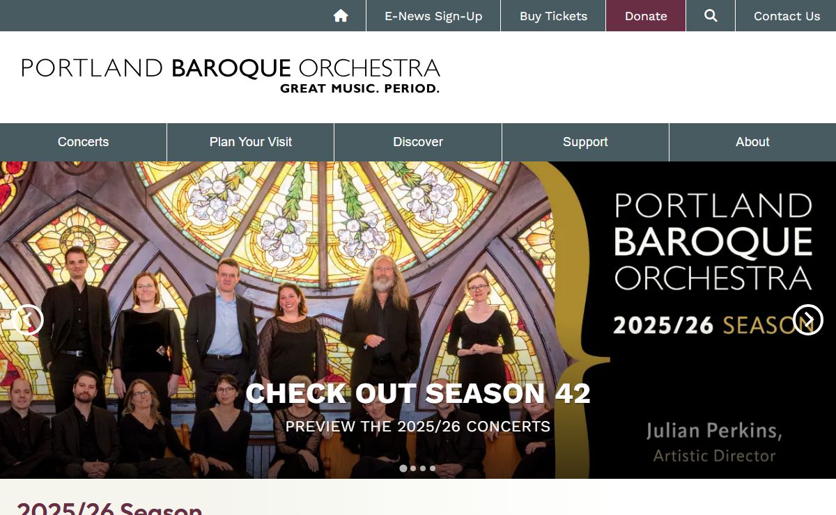 Portland Baroque Orchestra | Portland Oregon