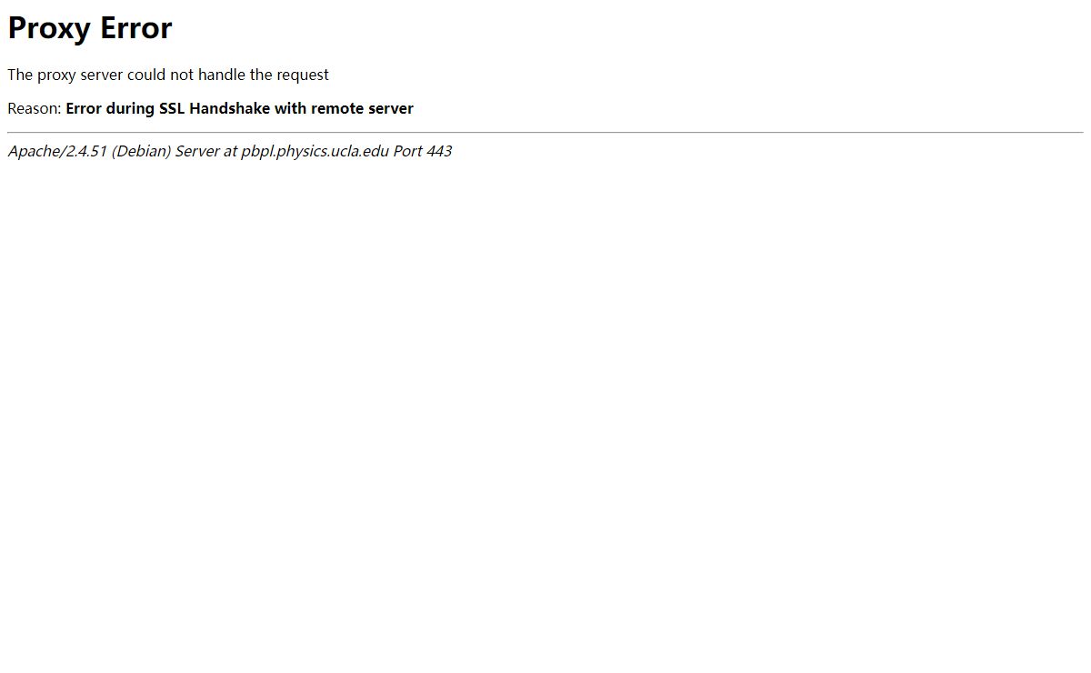 500 Proxy Error