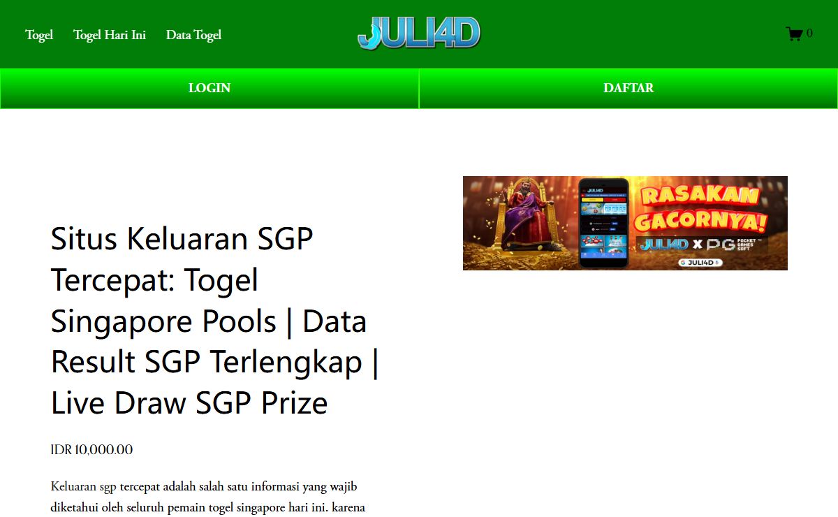 Situs Keluaran SGP Tercepat: Togel Singapore Pools | Data Result SGP Terlengkap | Live Draw SGP Prize