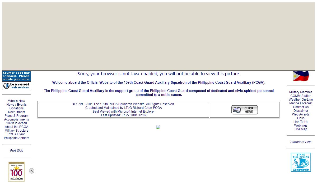 The 109th Philippine Coast Guard Auxiliary Squadron Website