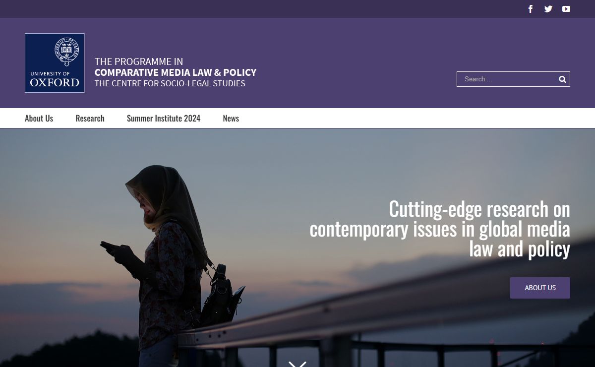 Homepage - The Programme in Comparative Media Law and Policy (PCMLP)