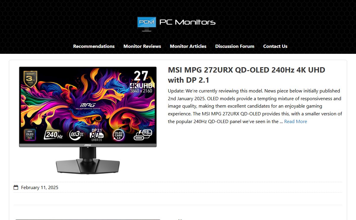 PC Monitors - Monitor Reviews, News and Articles