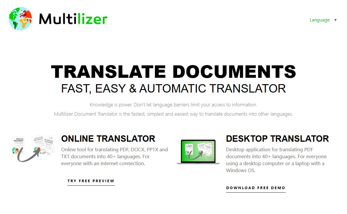 Translate Your Documents Automatically - Multilizer Document Translator