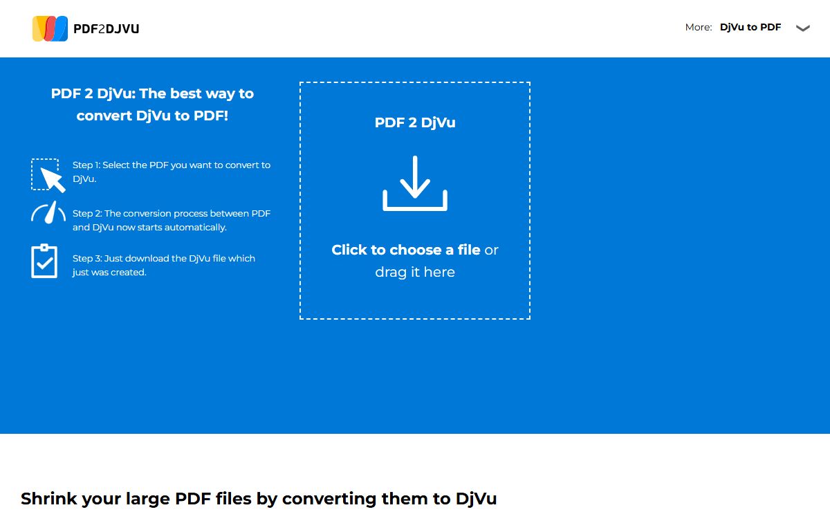 PDF to DjVu: The fastest Way to convert PDF to DjVu online
