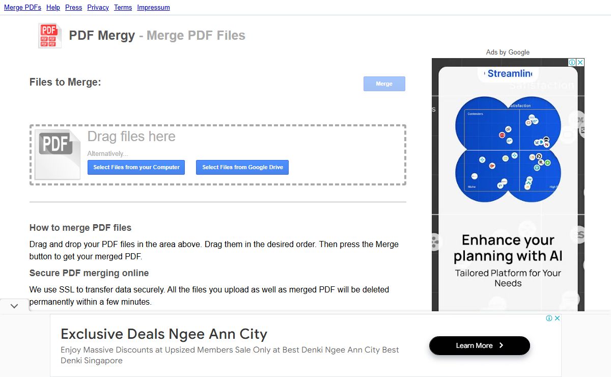 PDF Mergy - WebApp to merge PDF files