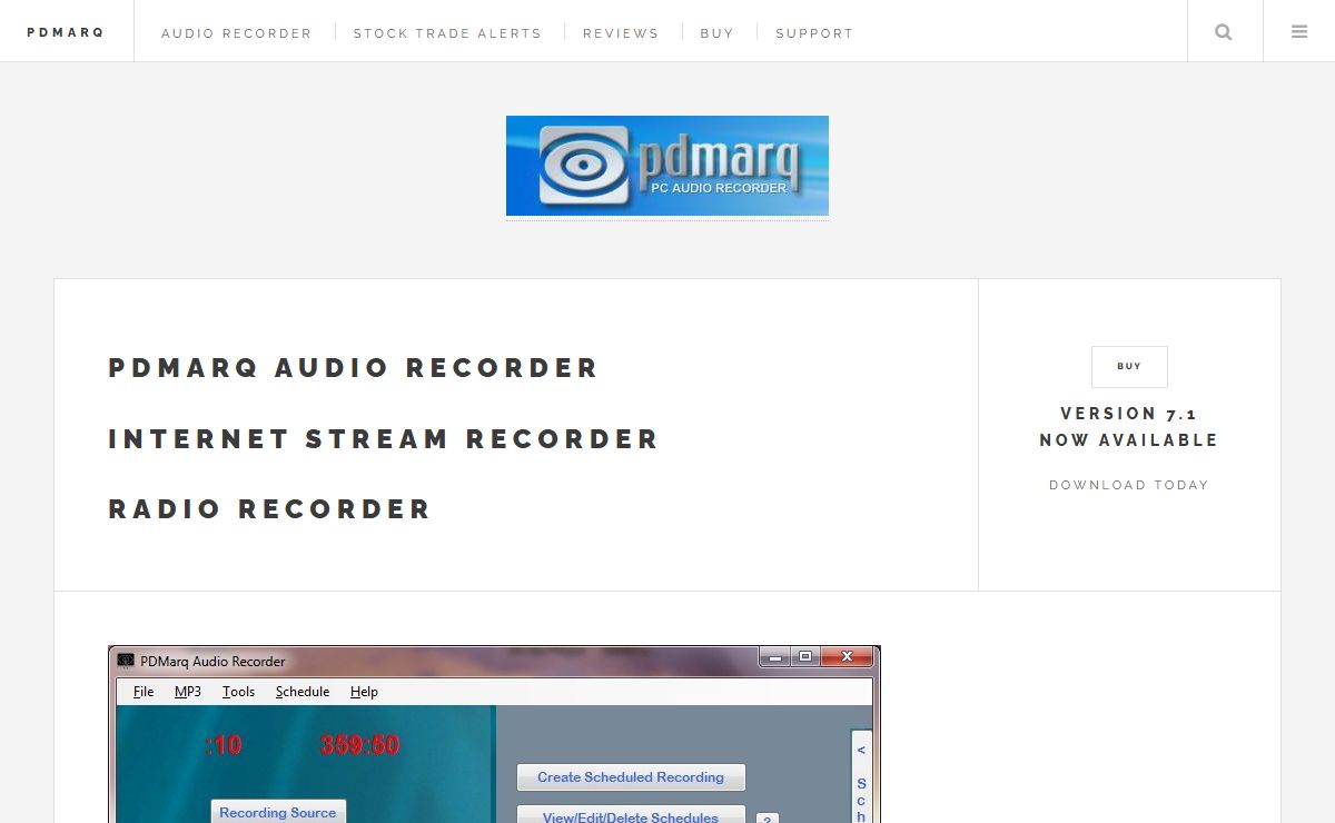 PDMarq Radio Recorder - Internet Audio Recorder - Record Radio to Windows PC
