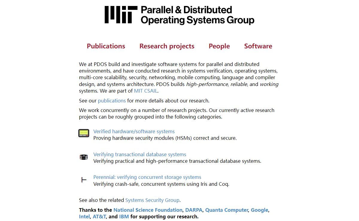 MIT CSAIL Parallel and Distributed Operating Systems Group