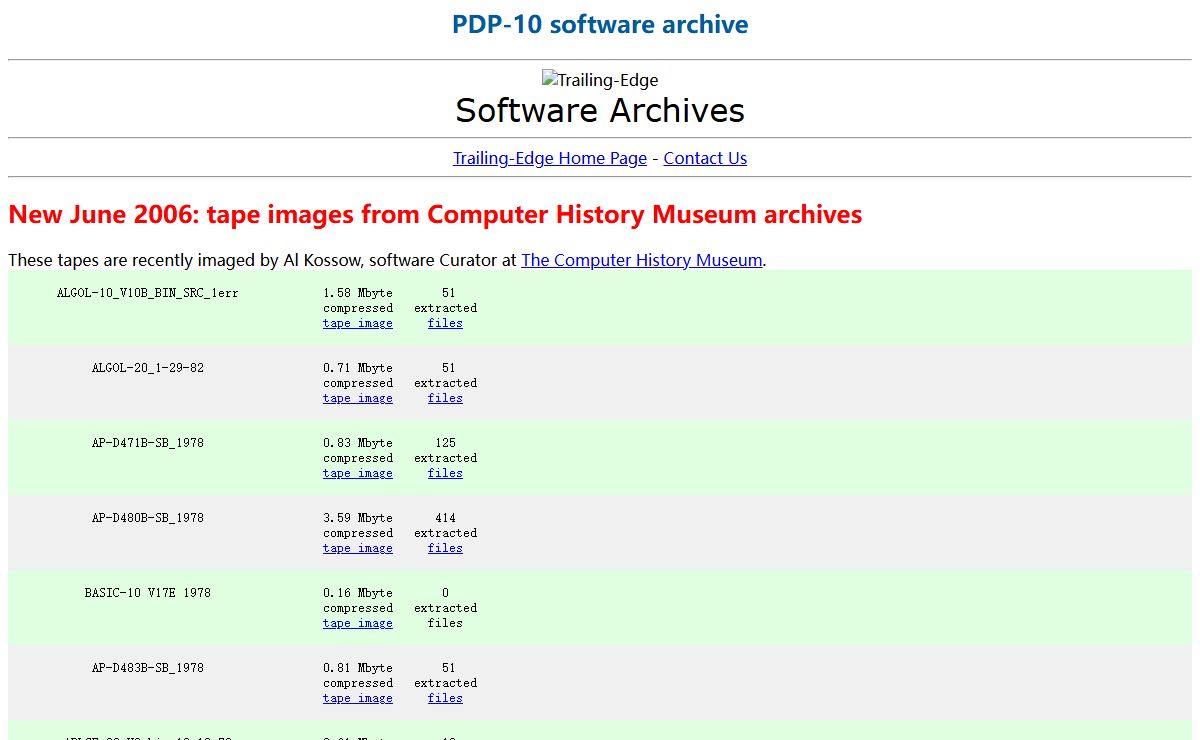 PDP-10 software archive