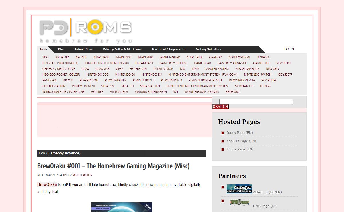 PDRoms – Homebrew 4 you - Almost daily console and handheld news!