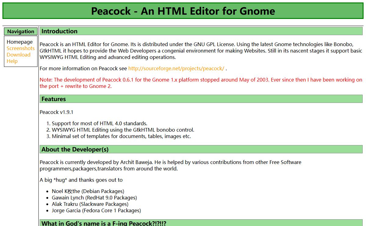 Peacock -> Homepage