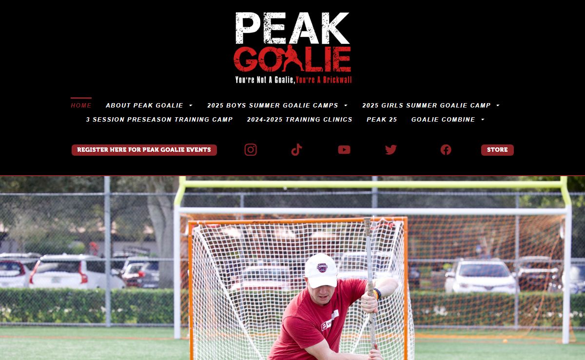 Lacrosse goalie training and instruction - Peak Goalie - lacrosse goalie training, clinics and camps