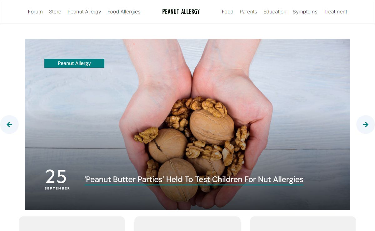 Peanut Allergy – Education, Information and Community