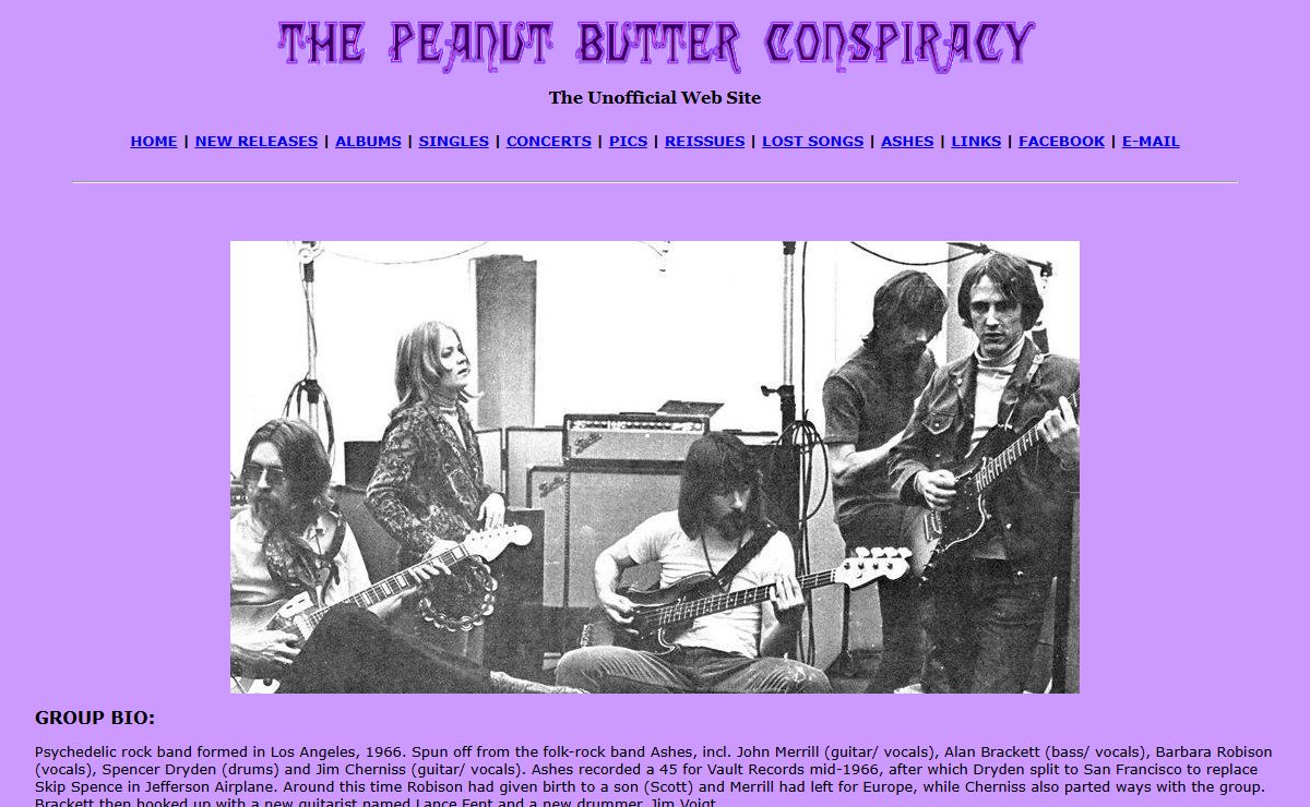 The Peanut Butter Conspiracy - The Unofficial Web Site