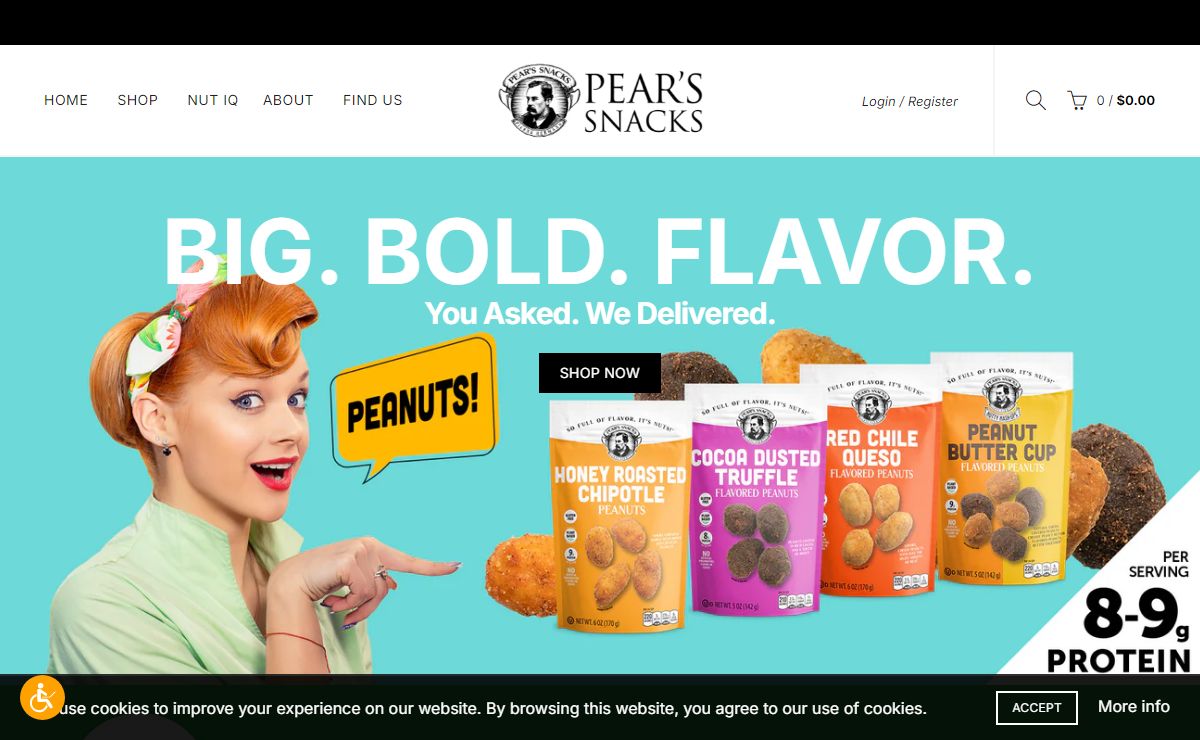 Pear's Snacks | Boldly Flavored Award-Winning Snack Nuts