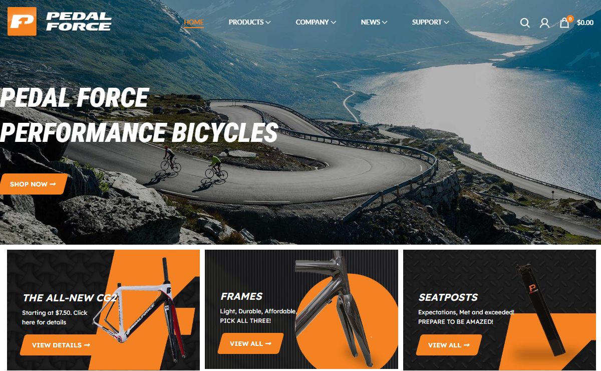 Pedal Force super-light carbon bicycle
