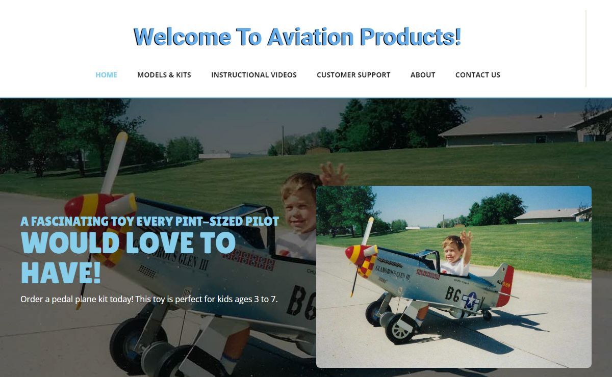 Home - Pedal Planes by Aviation Products