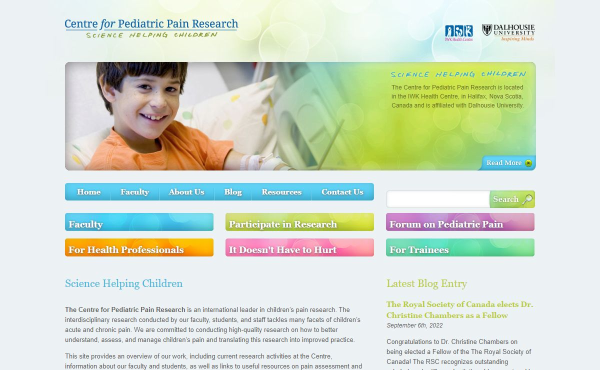 The Centre for Pediatric Pain Research | Science Helping Children