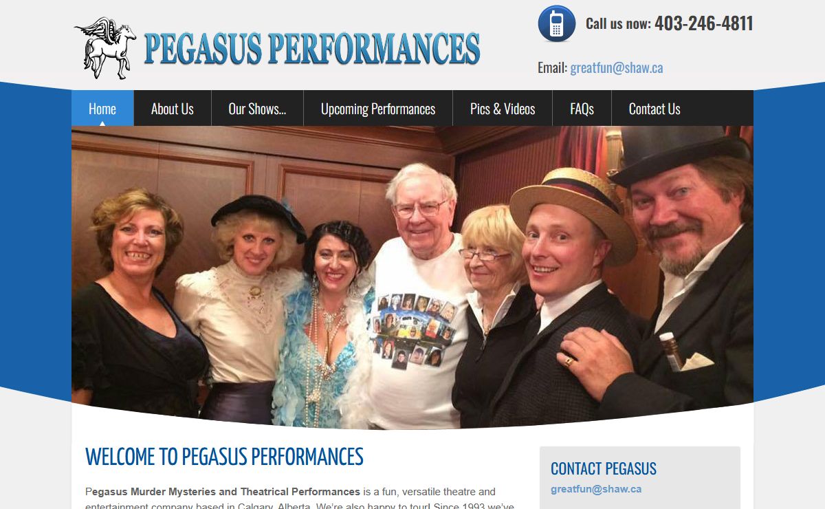 PegasusPerformances.com | Murder Mysteries and Theatrical Performances | Calgary