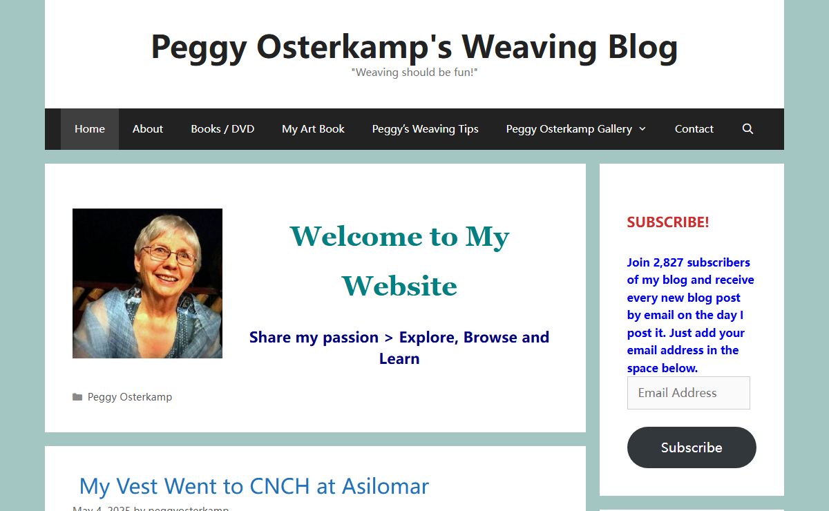 Peggy Osterkamp's Weaving Blog - "Weaving should be fun!"