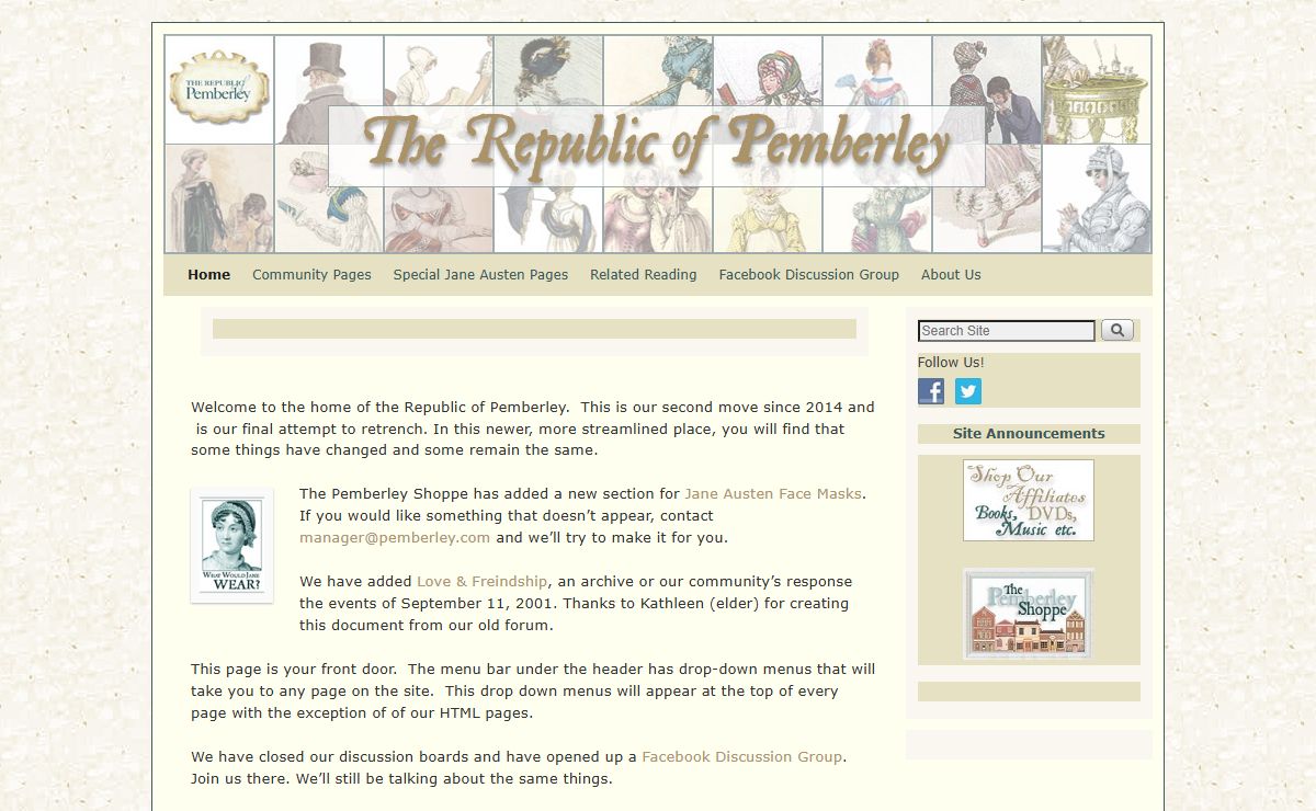 Jane Austen at The Republic of Pemberley