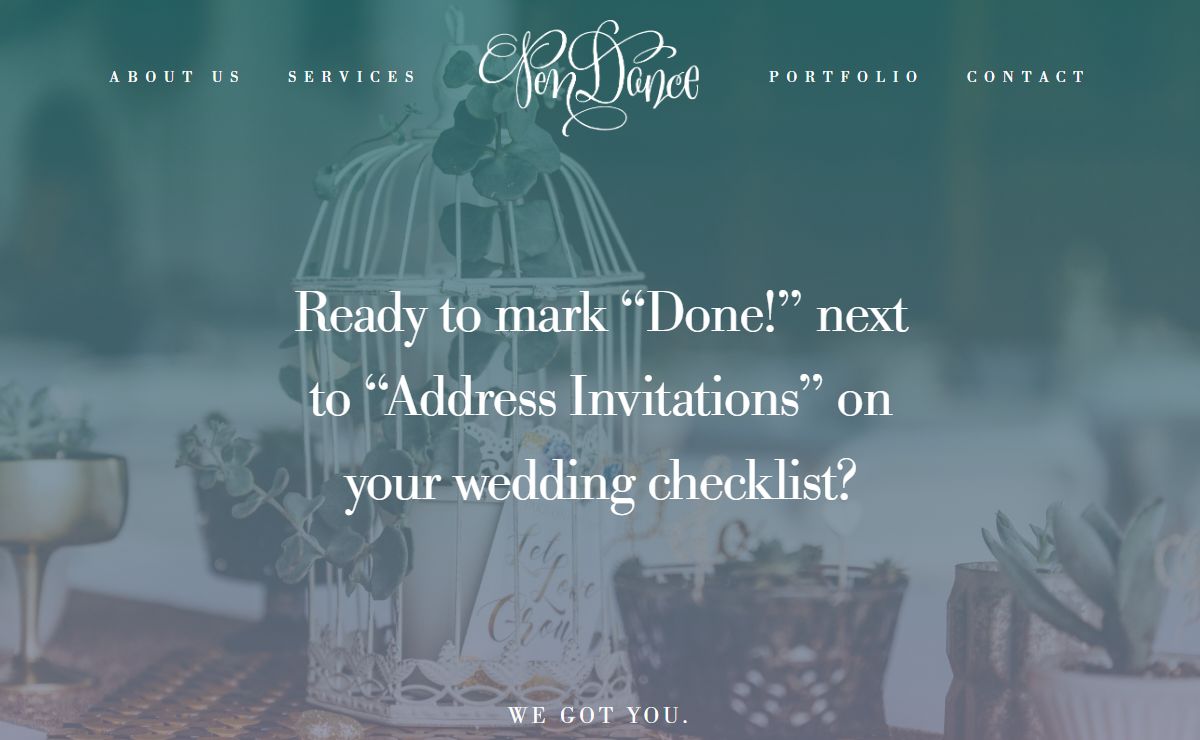 PenDance Calligraphy - Houston Calligrapher - Wedding Calligraphy