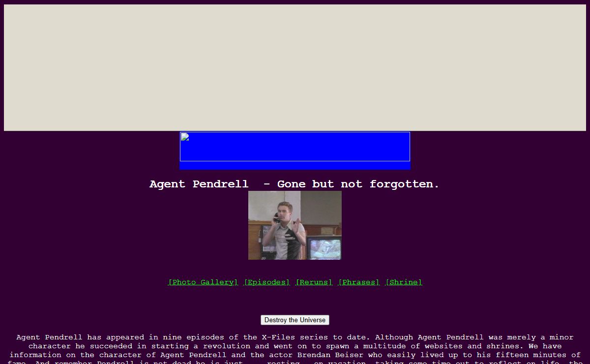 Agent Pendrell - Gone but not forgotten.