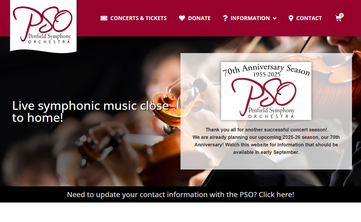 Penfield Symphony Orchestra – Live Symphonic Music Close to Home