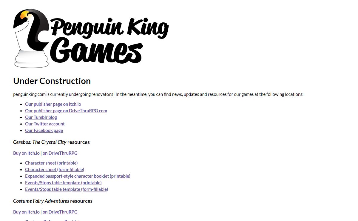 Penguin King Games - Home of Costume Fairy Adventures