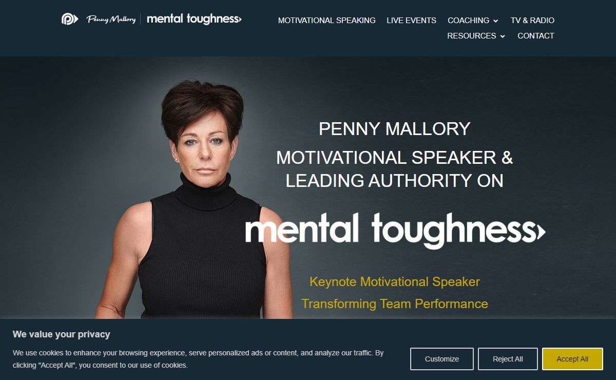 FEMALE MOTIVATIONAL SPEAKER UK | Mental Toughness | Penny Mallory