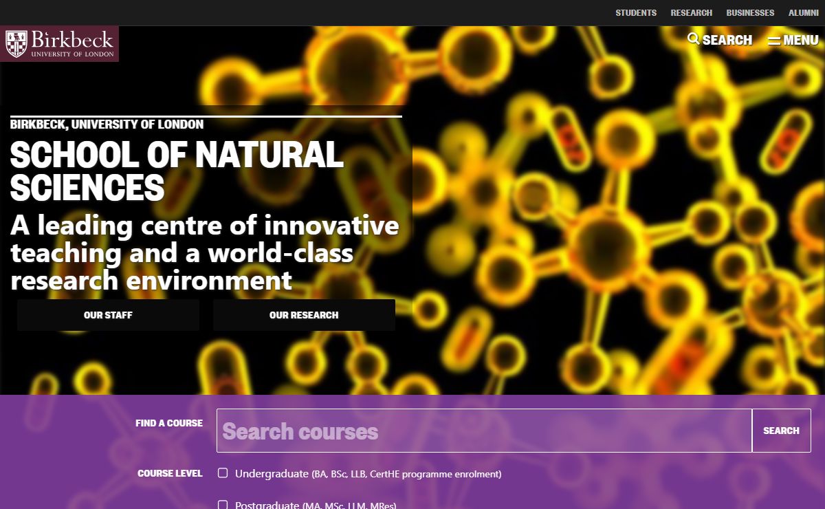 School of Natural Sciences — Birkbeck, University of London
