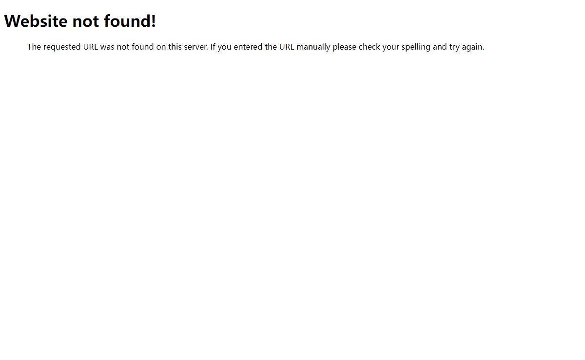 Website not found!