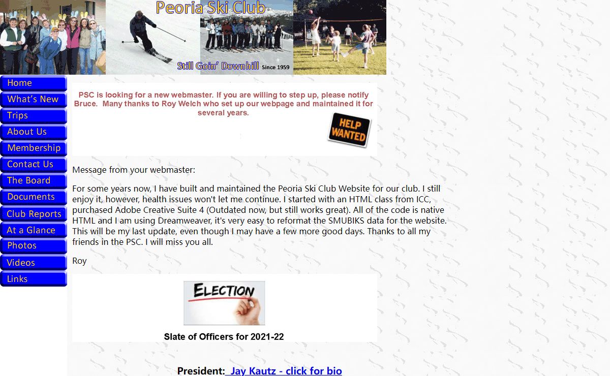 Peoria Ski Club Informational and Club Sponsored Ski Trip Website