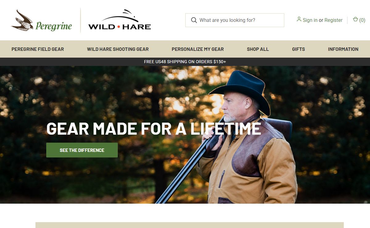 Peregrine Outdoor Products Home of Wild Hare and Peregrine Field Gear