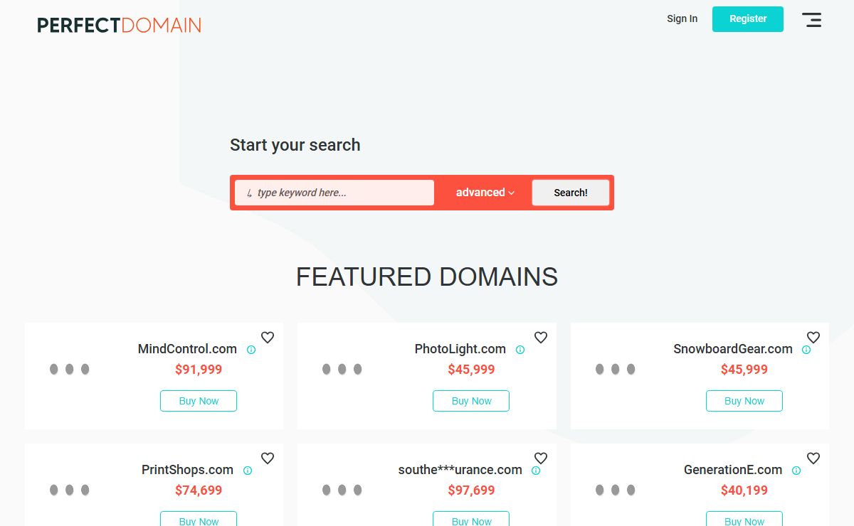 PerfectDomain.com - Find your perfect domain name