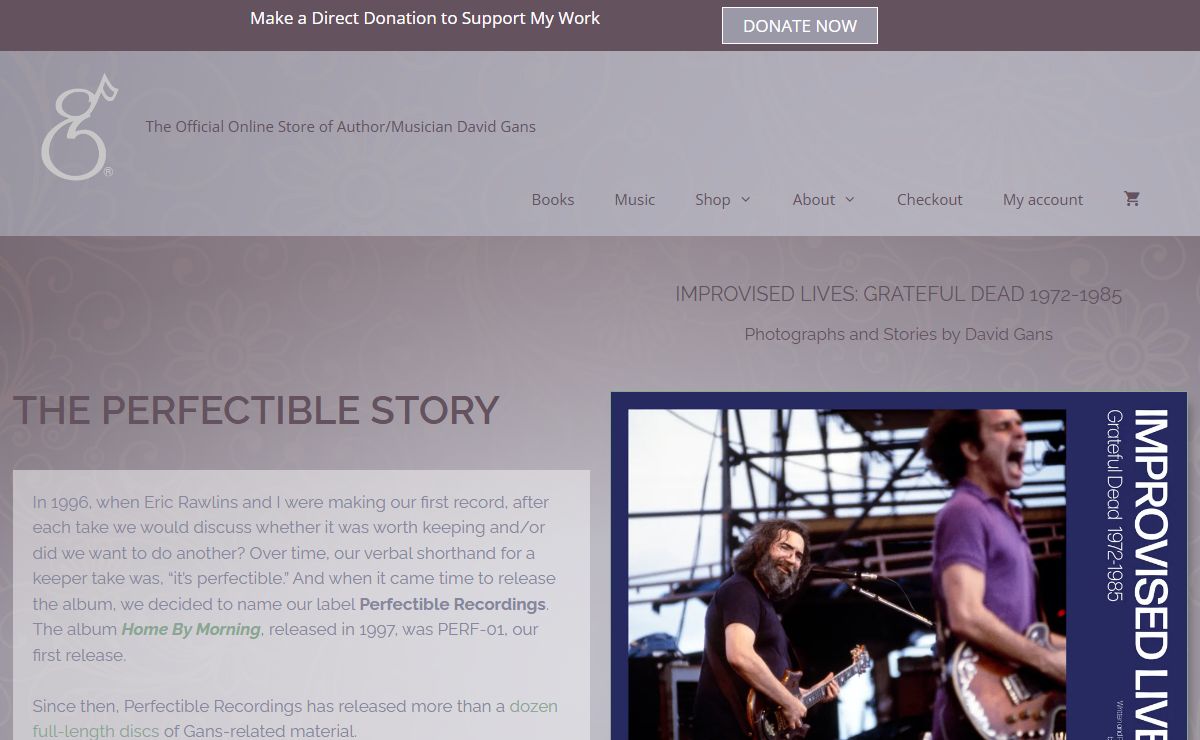 The Official Online Store of Author/Musician David Gans