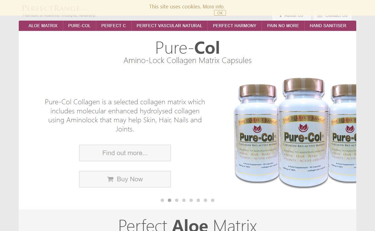 PerfectRange Supplements | Perfect Aloe | Pure-Col | Perfect C |