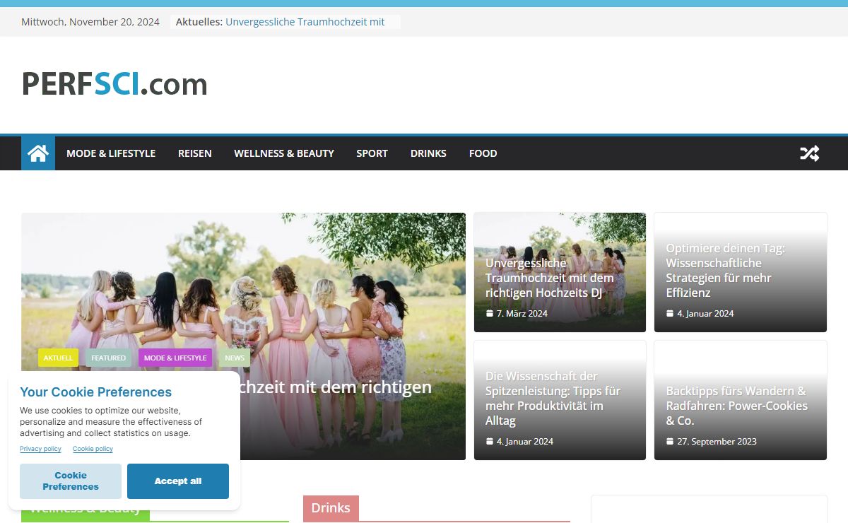 PERFSCI.com - News aus den Bereichen Lifestyle, Mode & Co.