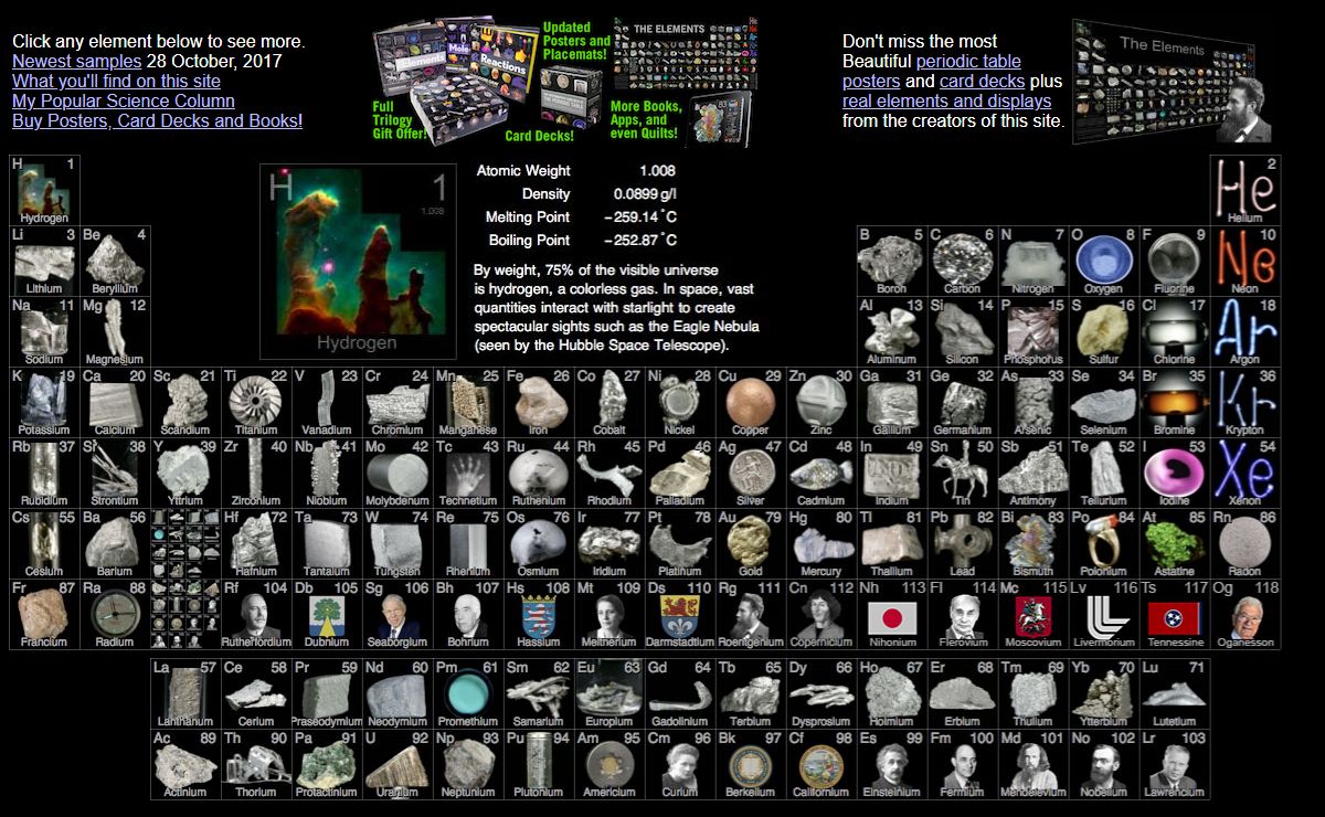 The Photographic Periodic Table of the Elements
