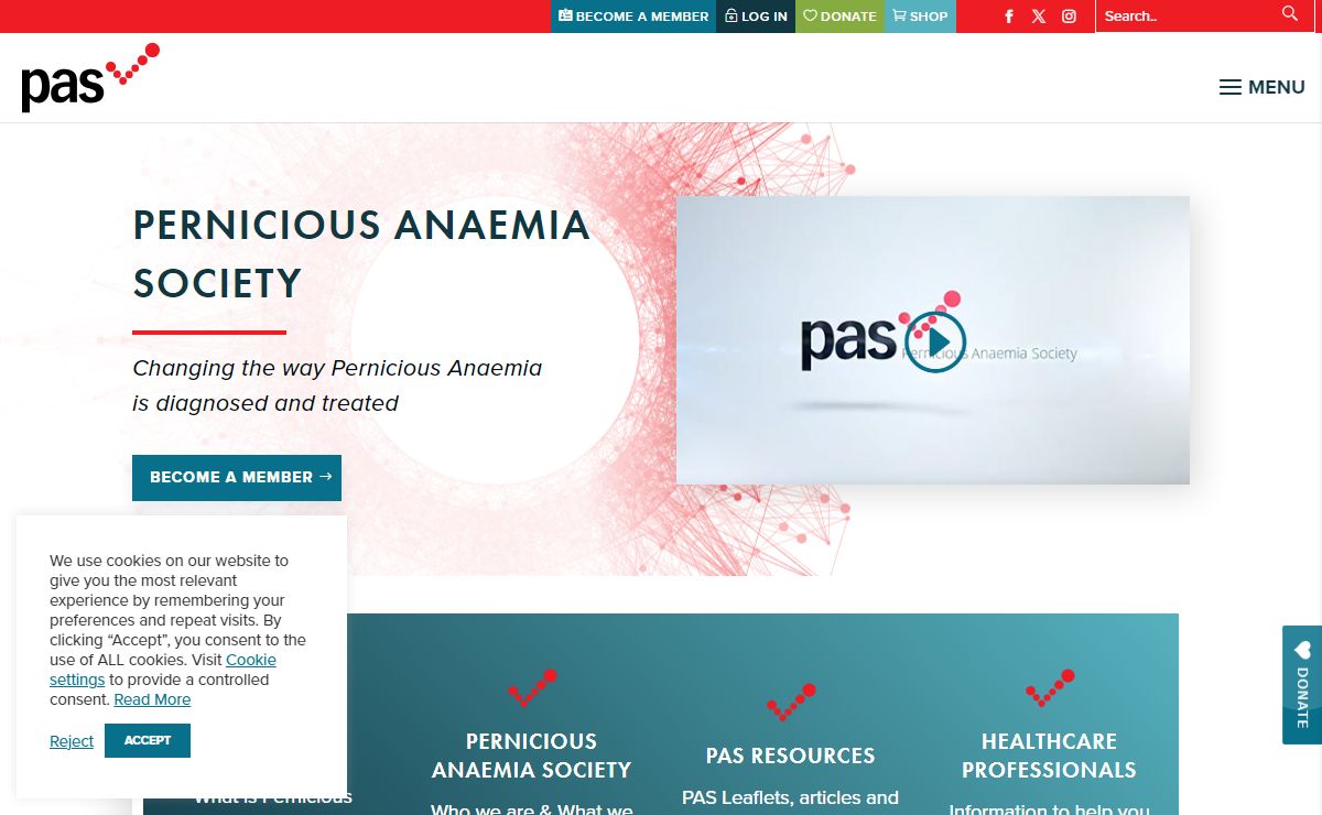 Pernicious Anaemia Society | Improving the Diagnosis & Treatment